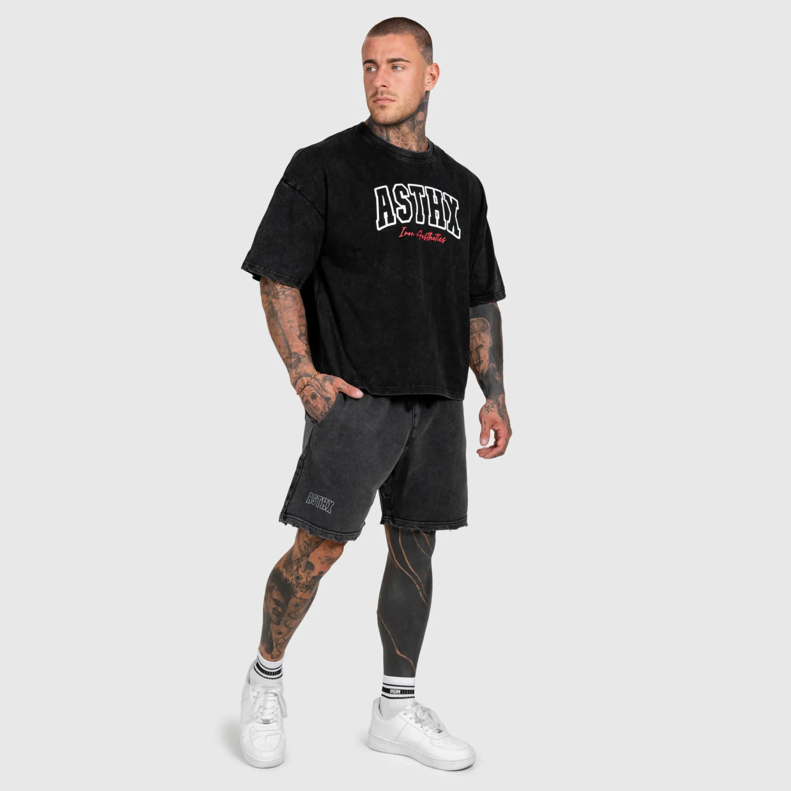 Pánska súprava Iron Aesthetics ASTHX, washed black-1