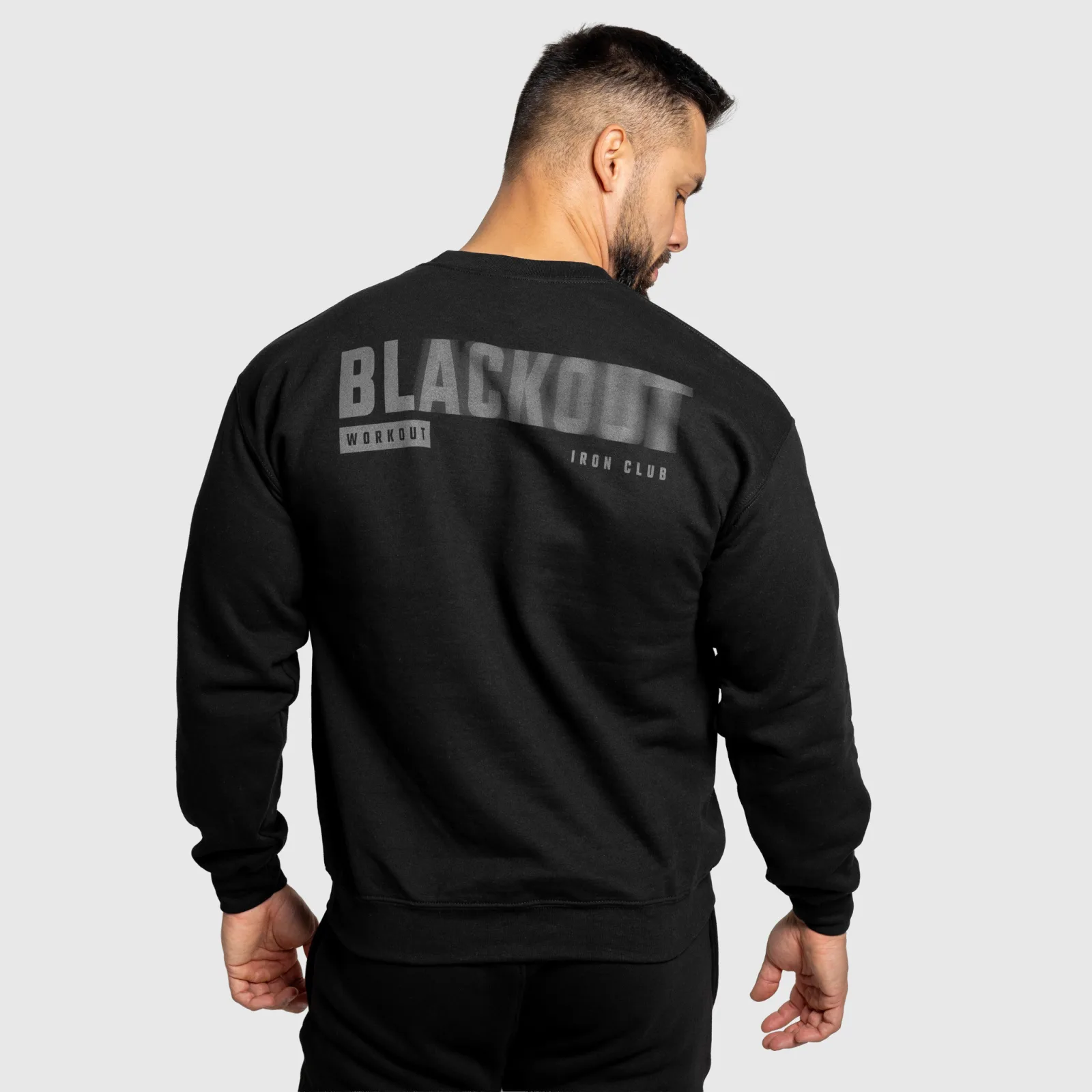 Pánska mikina Iron Aesthetics Blackout, čierna-1