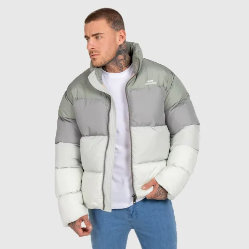 Pánska bunda Iron Aesthetics Block Puffer, green