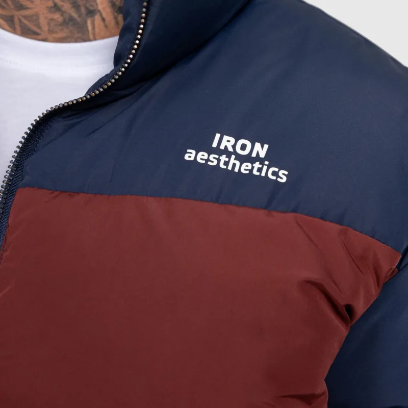 Pánska bunda Iron Aesthetics Block Puffer, navy-9