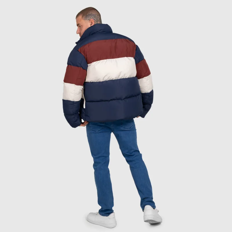 Pánska bunda Iron Aesthetics Block Puffer, navy-13