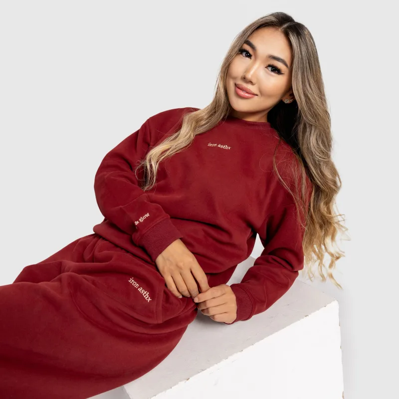 Dámska mikina Iron Aesthetics Lift & Glow, brick red-9