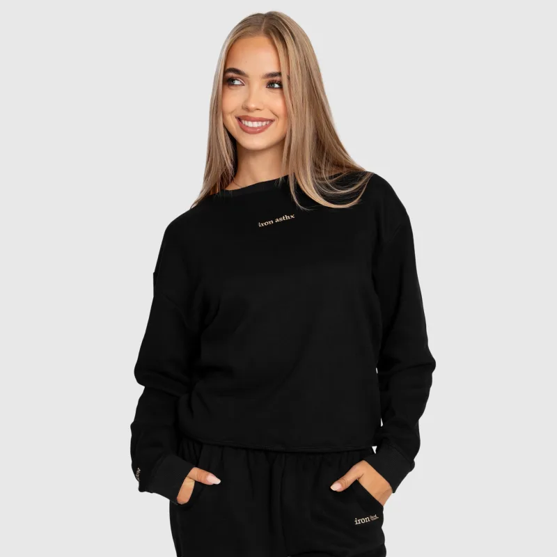 Dámska mikina Iron Aesthetics Lift & Glow, black-3