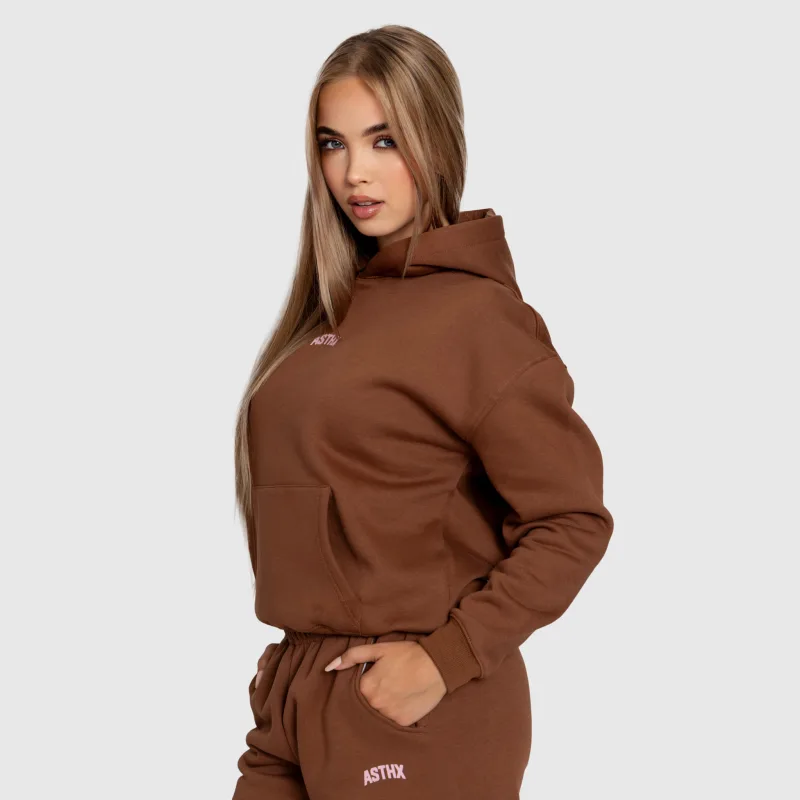 Dámska mikina Iron Aesthetics Fitness Club, hnedá-2