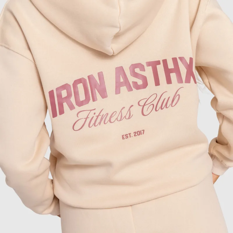 Dámska tepláková súprava Iron Aesthetics Fitness Club, béžová-6