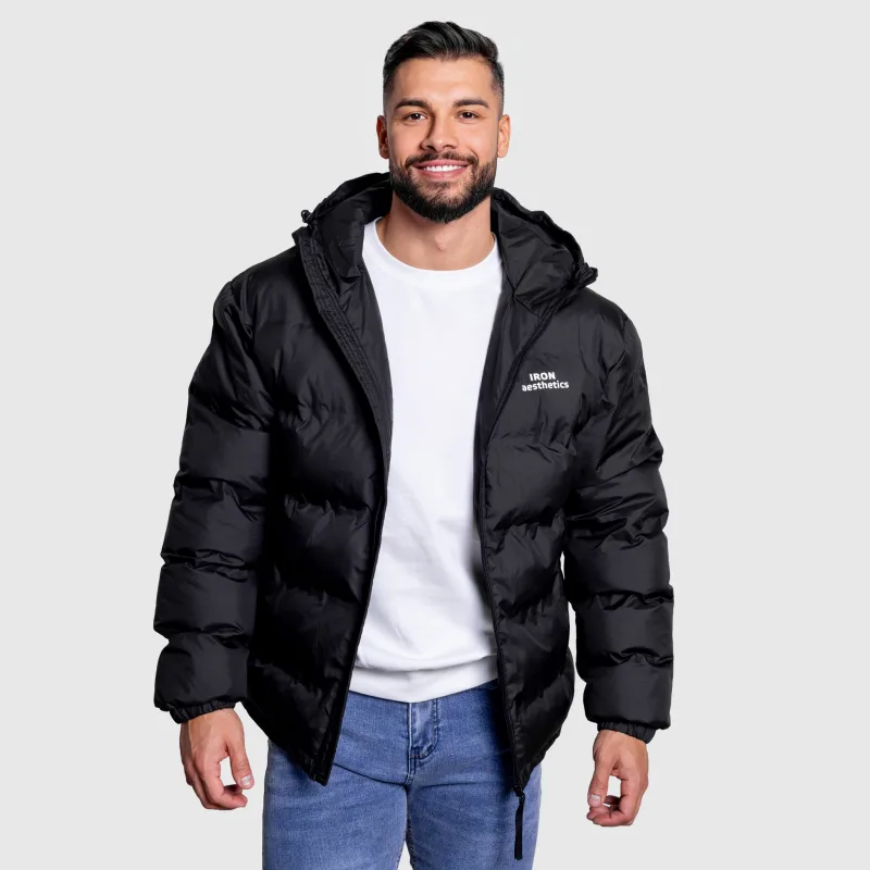 Pánska bunda Iron Aesthetics Zenit Puffer, čierna-3