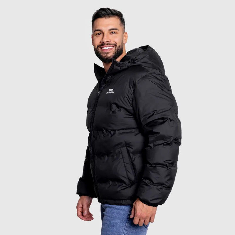 Pánska bunda Iron Aesthetics Zenit Puffer, čierna-6
