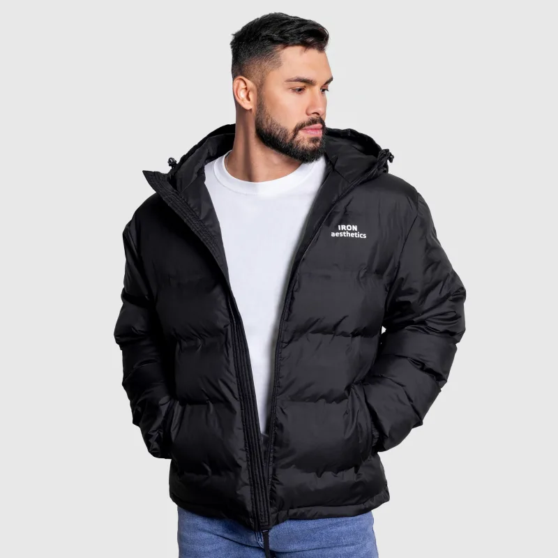 Pánska bunda Iron Aesthetics Zenit Puffer, čierna-8