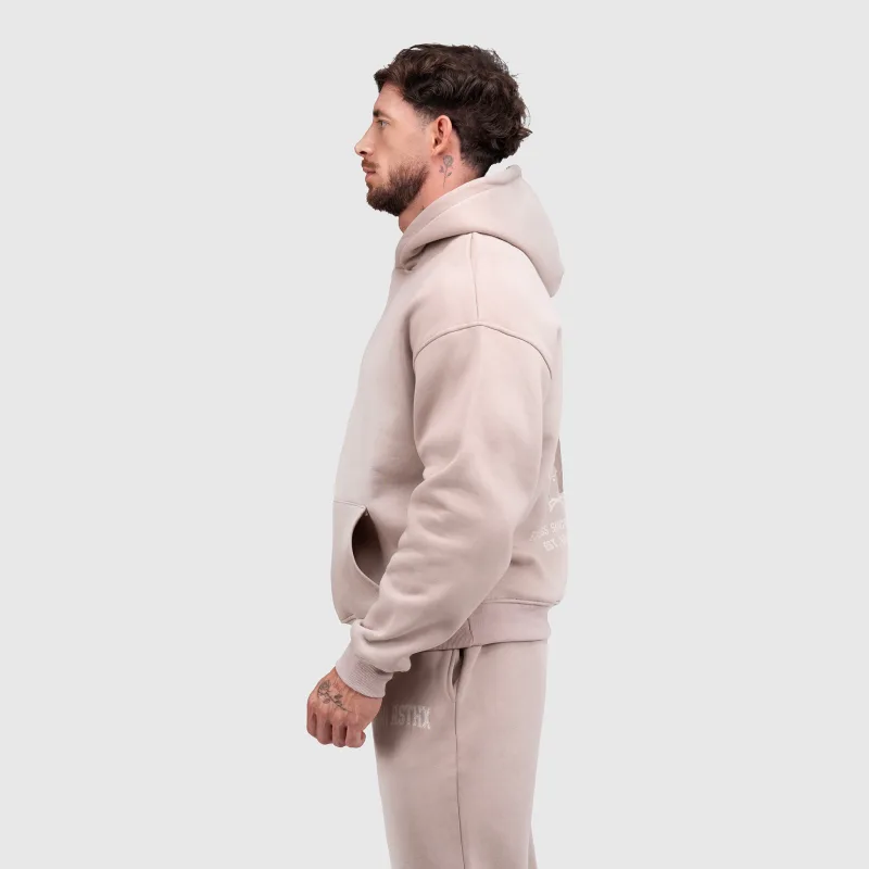 Pánska tepláková súprava Iron Aesthetics X-Society, béžová-11