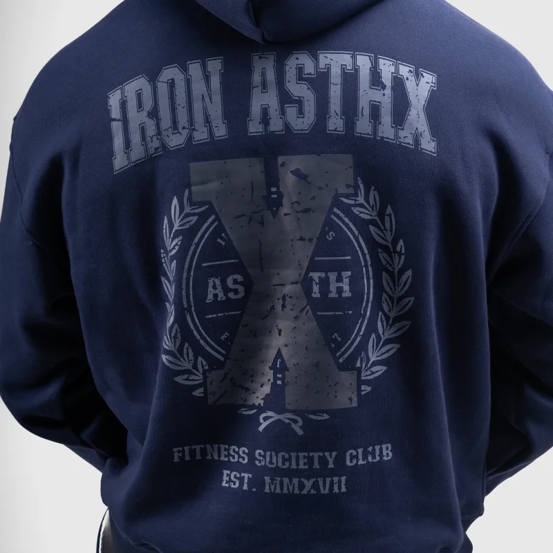 Pánska mikina Iron Aesthetics X-Society, navy-7
