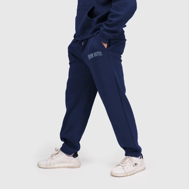 Pánske tepláky Iron Aesthetics X-Society, navy-3