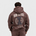 Pánská mikina Iron Aesthetics X-Society, hnědá