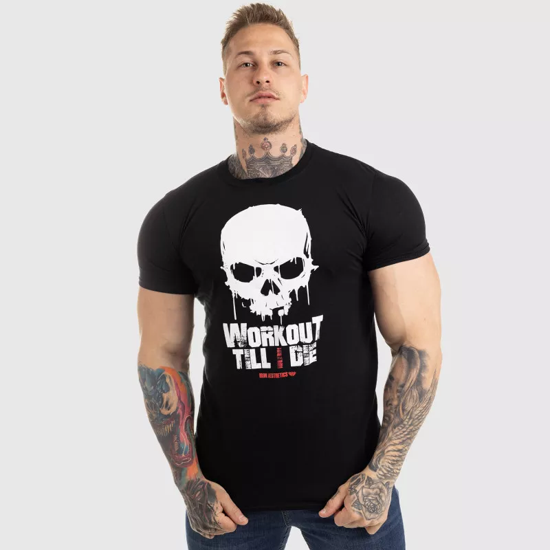 Ultrasoft tričko Workout Till I Die, čierne-2