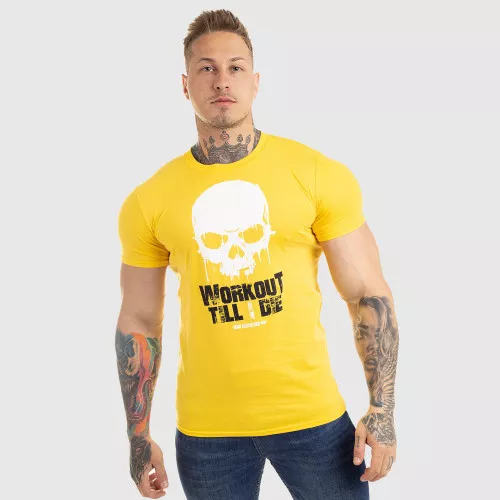 Ultrasoft tričko Workout Till I Die, žlté