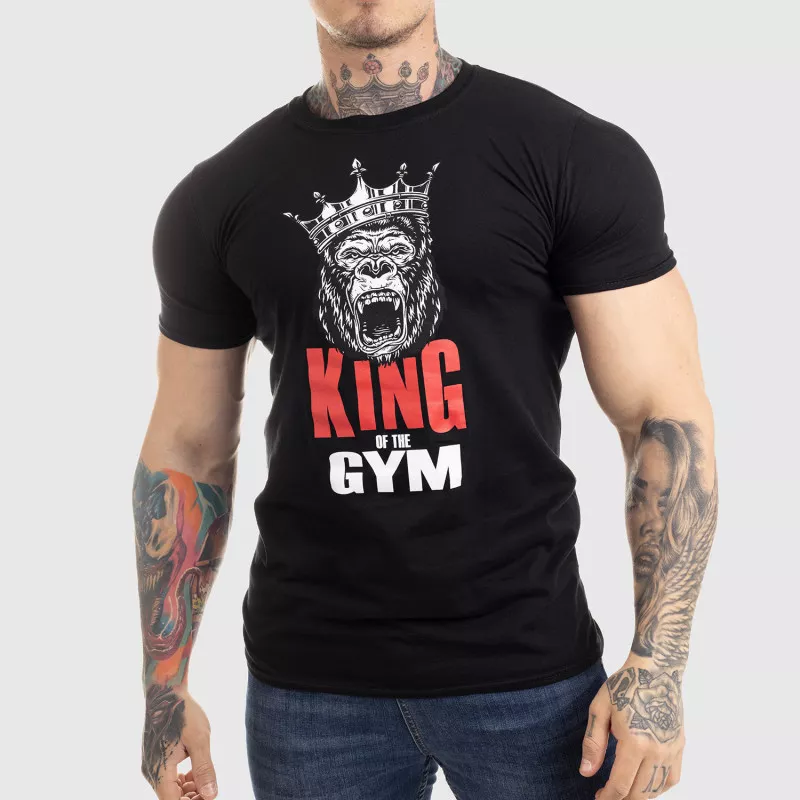 Ultrasoft tričko Iron Aesthetics King of the Gym, čierne-1