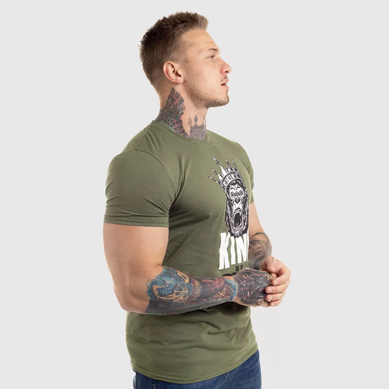 Ultrasoft tričko Iron Aesthetics King of the Gym, zelené-5
