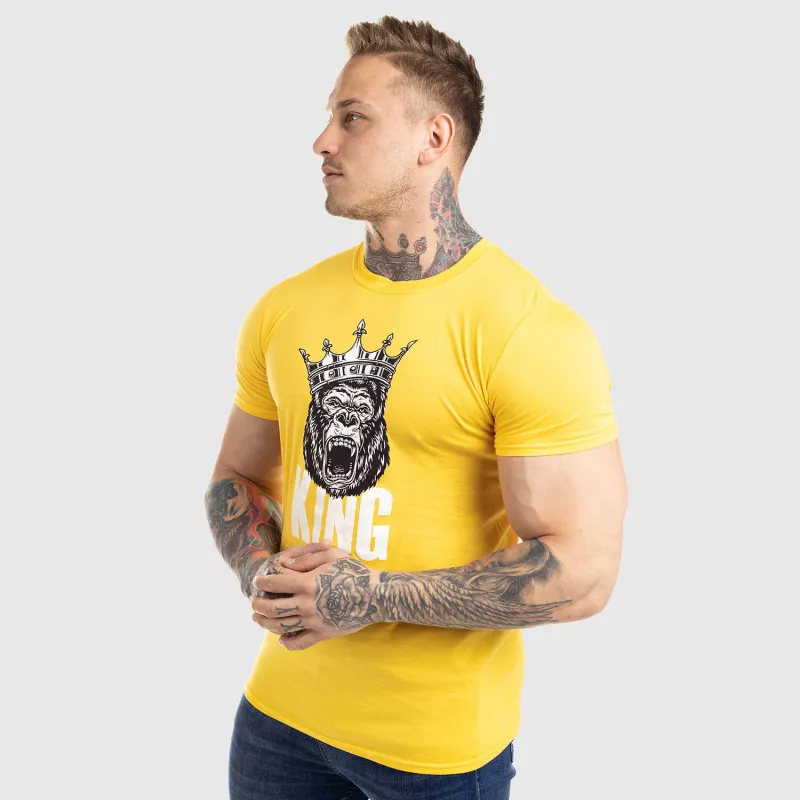 Ultrasoft tričko Iron Aesthetics King of the Gym, žlté-4