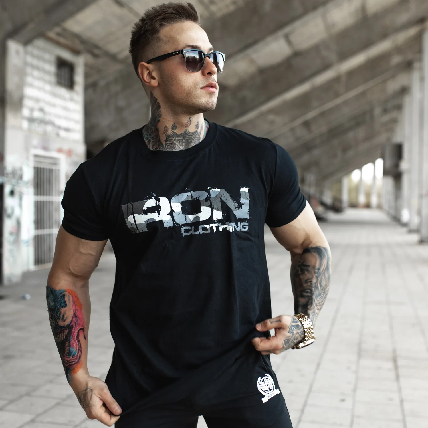 UltraSoft tričko Iron Camo Style, čierne-4