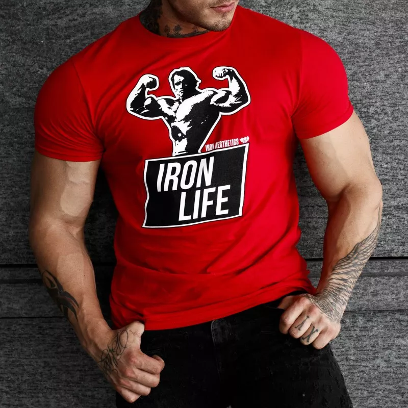 Ultrasoft tričko Iron Life, červené-1