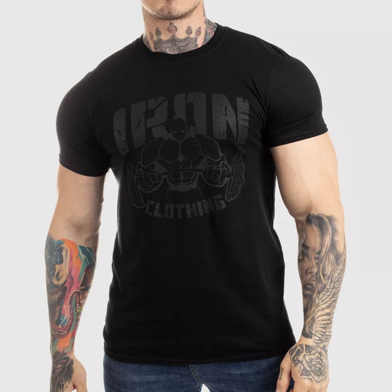 UltraSoft tričko IRON MAN, black on black-1