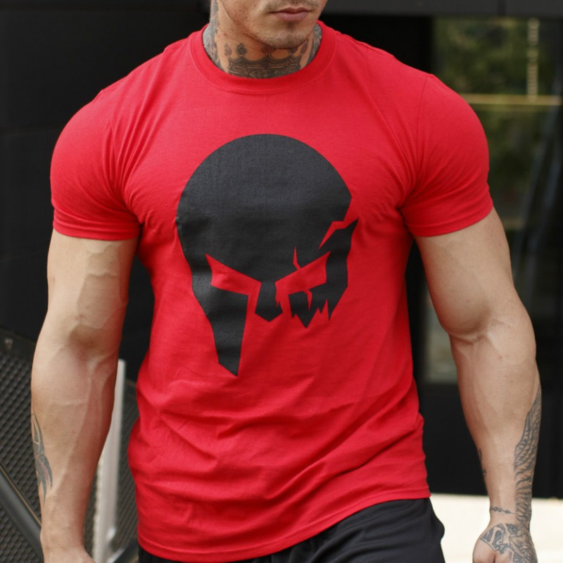 E-shop Ultrasoft tričko Iron Aesthetics Skull, červené