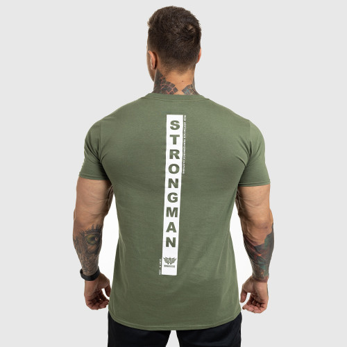 Ultrasoft tričko Iron Aesthetics STRONGMAN, vojenská zelená