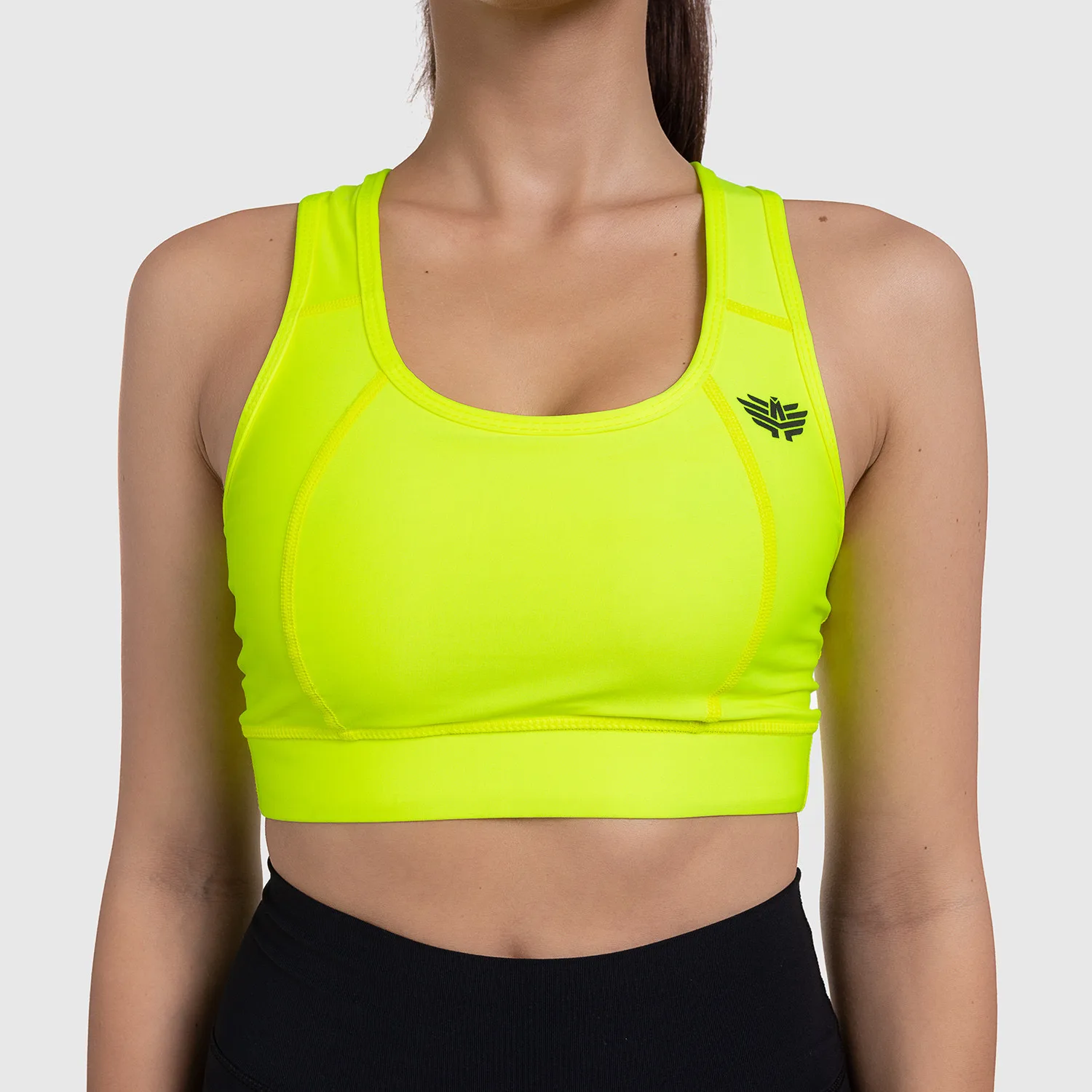 Dámska športová podprsenka - Iron Aesthetics, NEON YELLOW-1