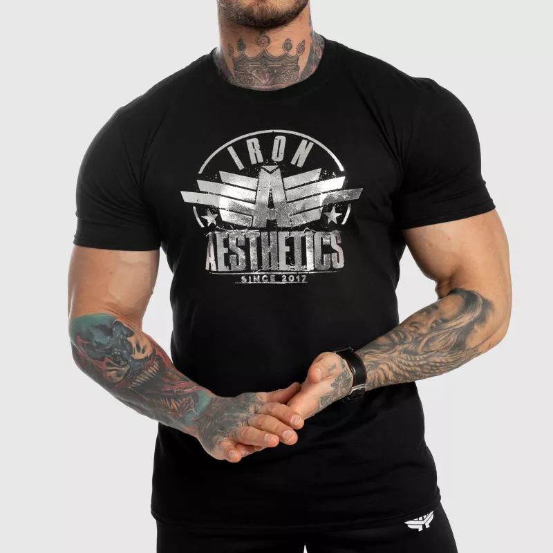 Pánske fitness tričko Iron Aesthetics Force, silver-2