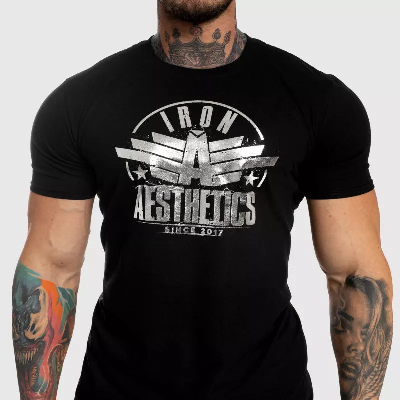 Pánske fitness tričko Iron Aesthetics Force, silver-6