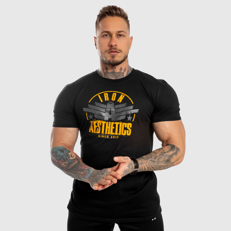 Pánske fitness tričko Iron Aesthetics Force, čierne-6