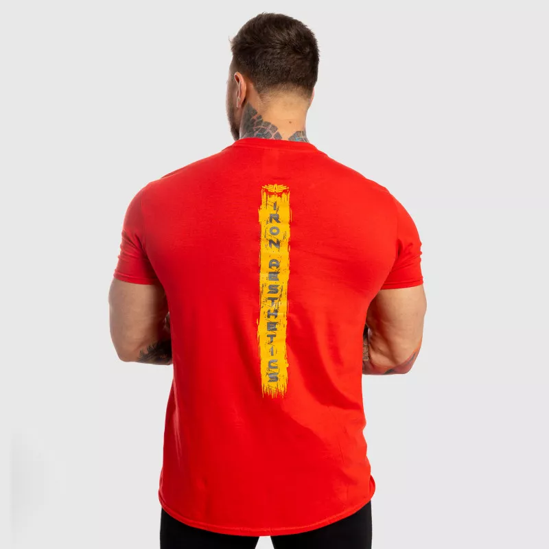 Pánske fitness tričko Iron Aesthetics Force, červené-6
