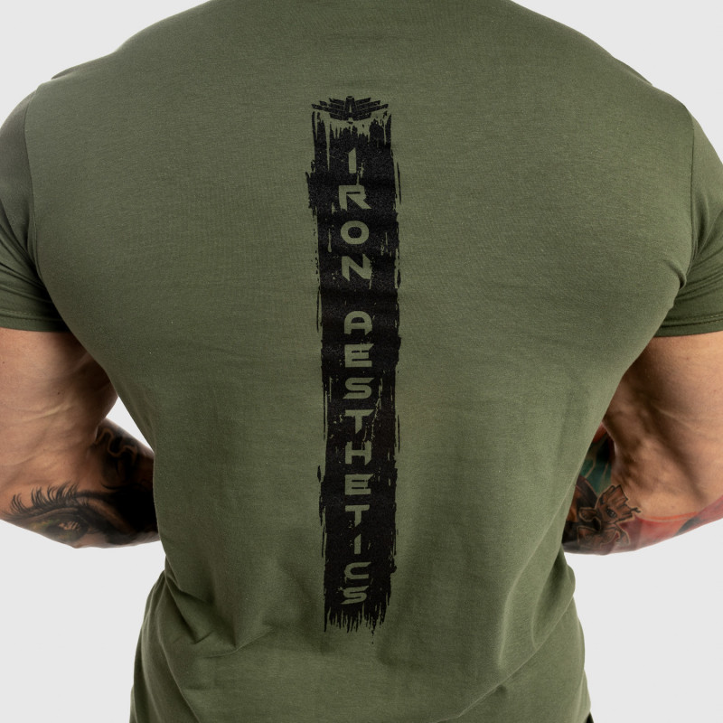 Pánske fitness tričko Iron Aesthetics Force, zelené-6