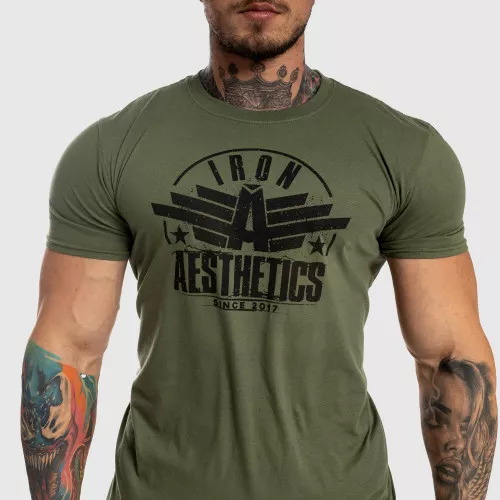 Pánske fitness tričko Iron Aesthetics Force, zelené