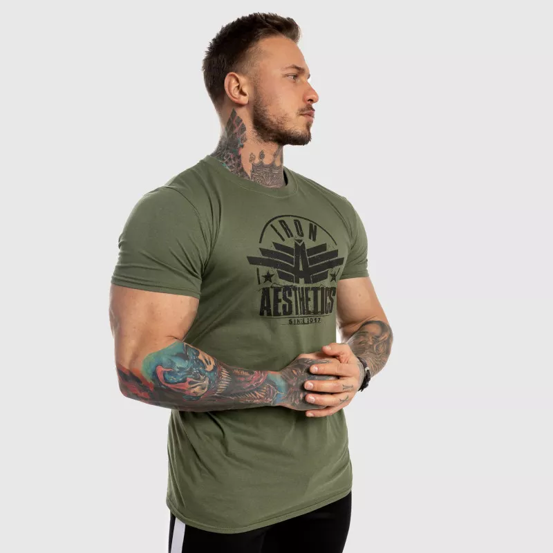 Pánske fitness tričko Iron Aesthetics Force, zelené-5