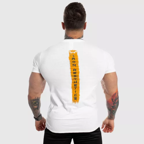 Pánske fitness tričko Iron Aesthetics Force, biele