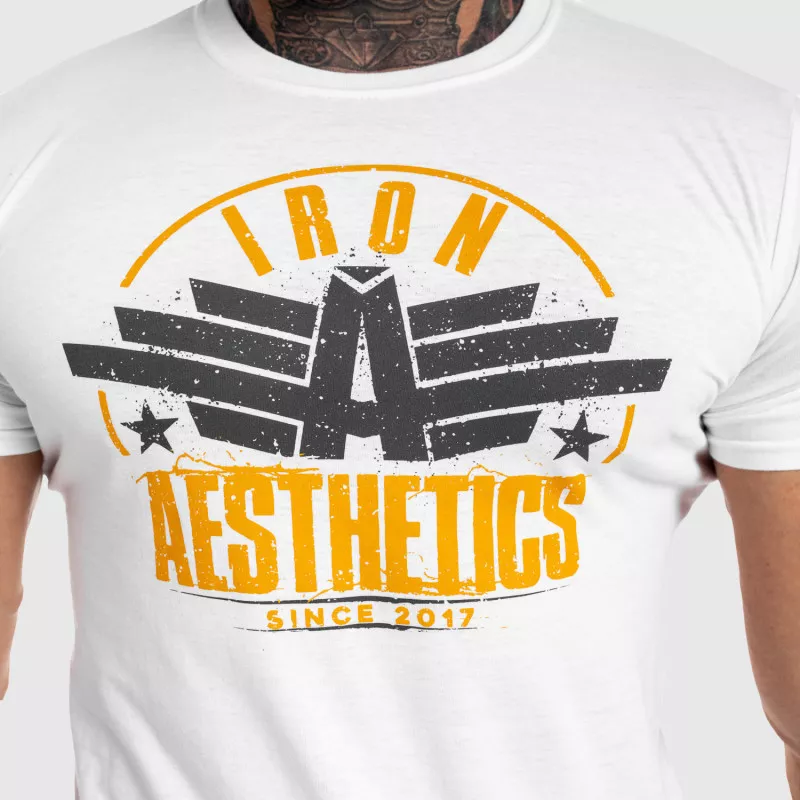 Pánske fitness tričko Iron Aesthetics Force, biele-3