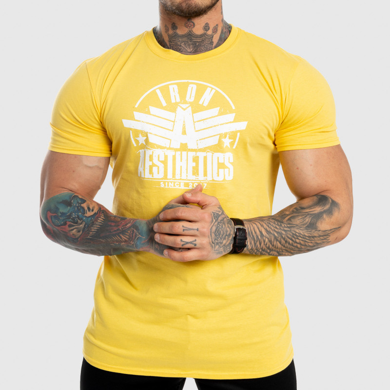E-shop Pánske fitness tričko Iron Aesthetics Force, žlté