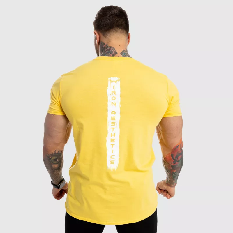 Pánske fitness tričko Iron Aesthetics Force, žlté-5