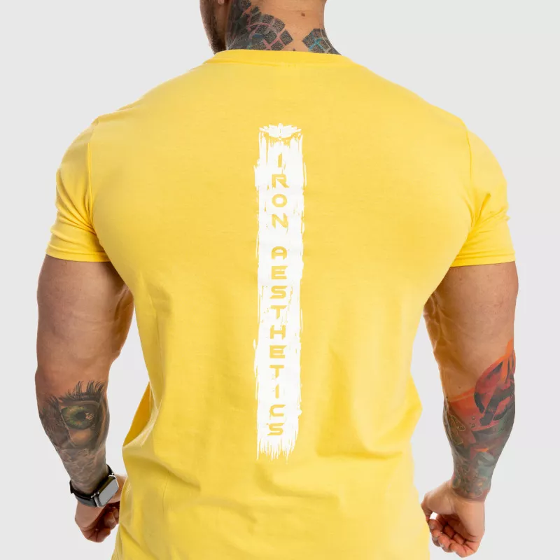 Pánske fitness tričko Iron Aesthetics Force, žlté-6