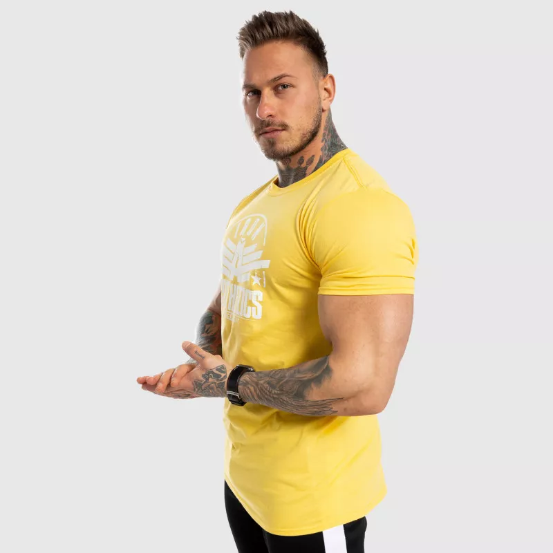 Pánske fitness tričko Iron Aesthetics Force, žlté-2