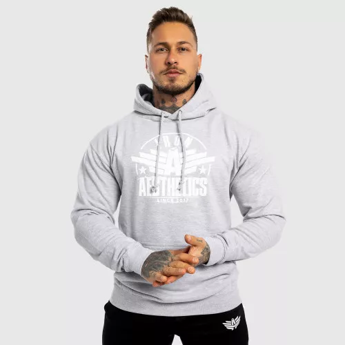 Fitness mikina bez zipsu Iron Aesthetics Force, sivá