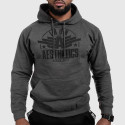 Fitness mikina bez zipsu Iron Aesthetics Force, Dark Grey