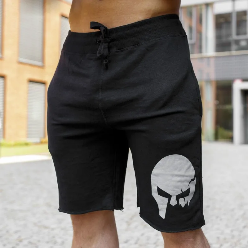 Pánske teplákové kraťasy Iron Aesthetics Skull, black-3