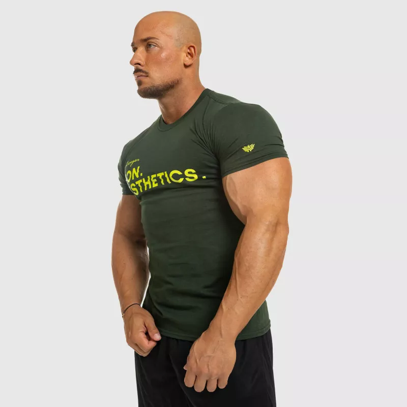 Pánske fitness tričko Iron Aesthetics Be Stronger, zelené-4