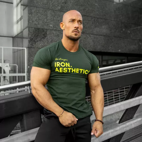 Pánske fitness tričko Be Stronger, zelené