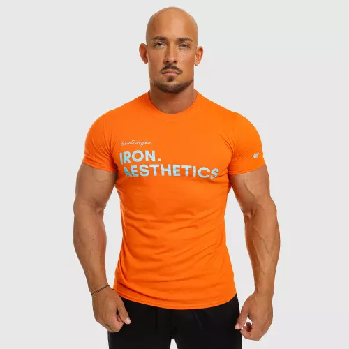 Pánske fitness tričko Be Stronger, oranžové