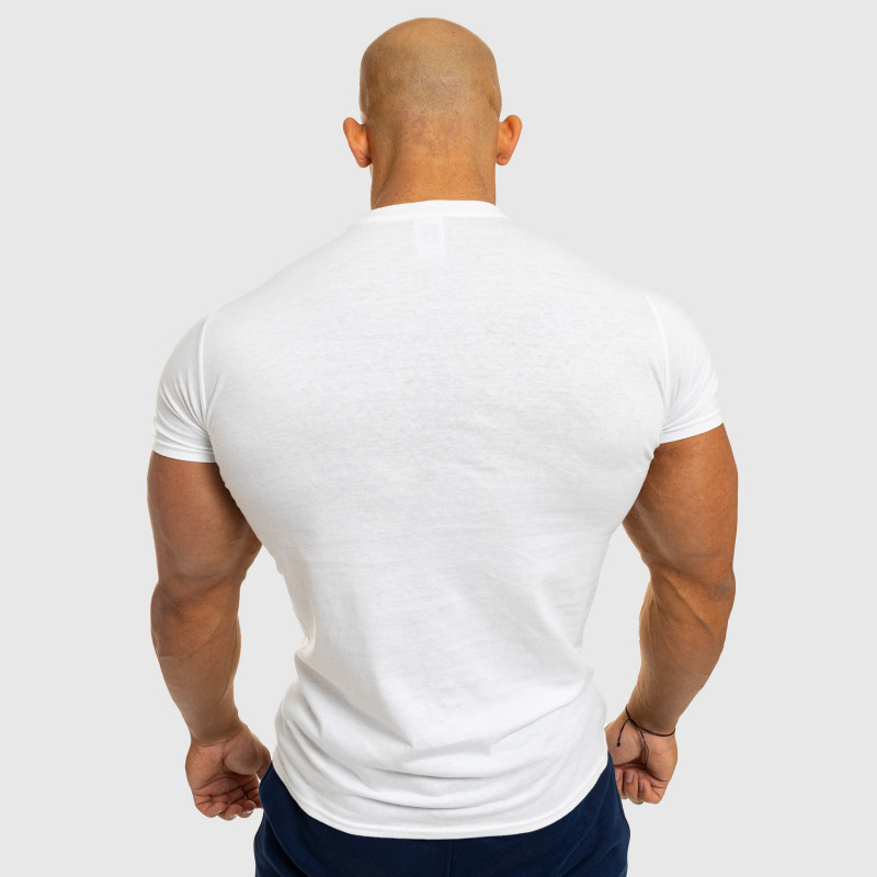 Pánske fitness tričko Iron Aesthetics Be Stronger, biele · záber 6