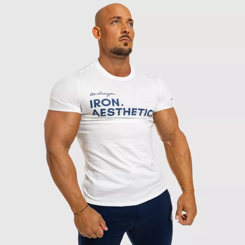 Pánske fitness tričko Iron Aesthetics Be Stronger, biele-2