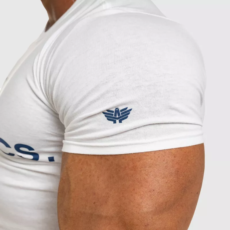 Pánske fitness tričko Iron Aesthetics Be Stronger, biele-3