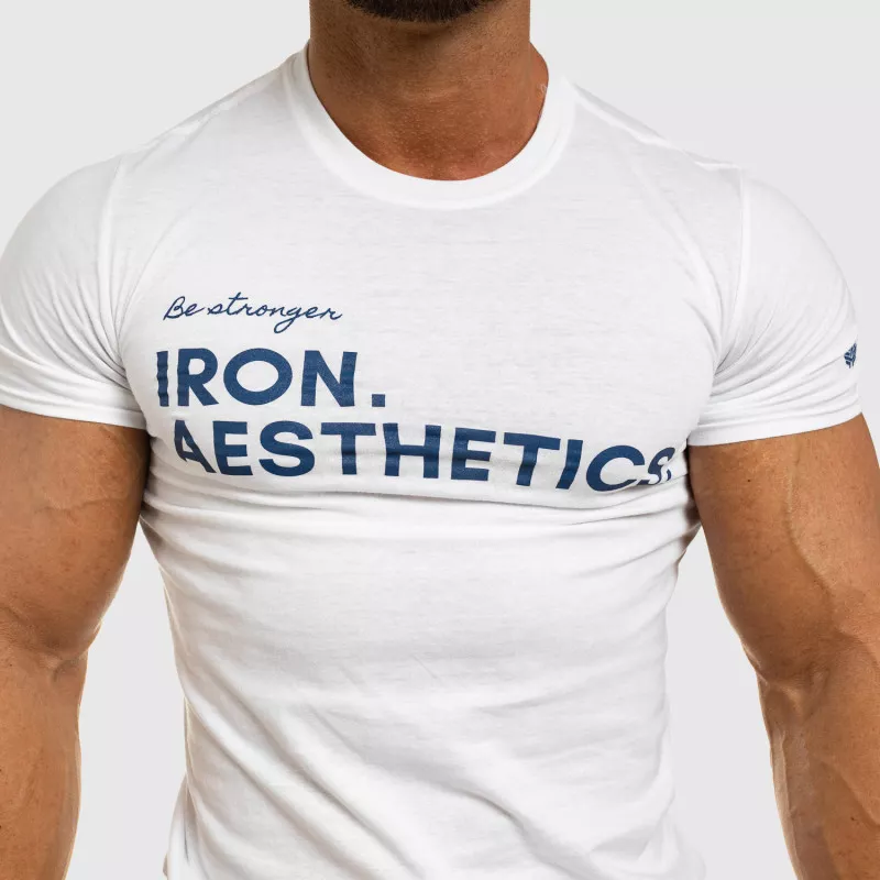 Pánske fitness tričko Iron Aesthetics Be Stronger, biele-4
